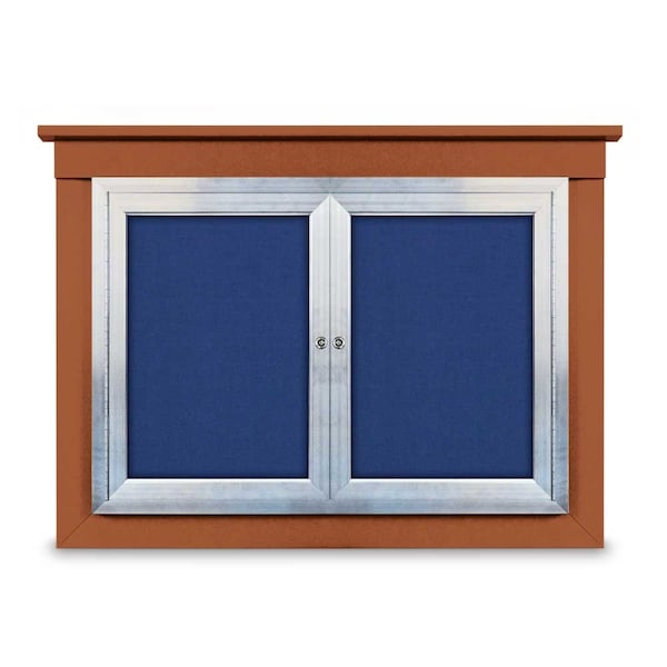 18"x24" 1-Door Enclosed Letterboard, Green Vinyl/Cherry